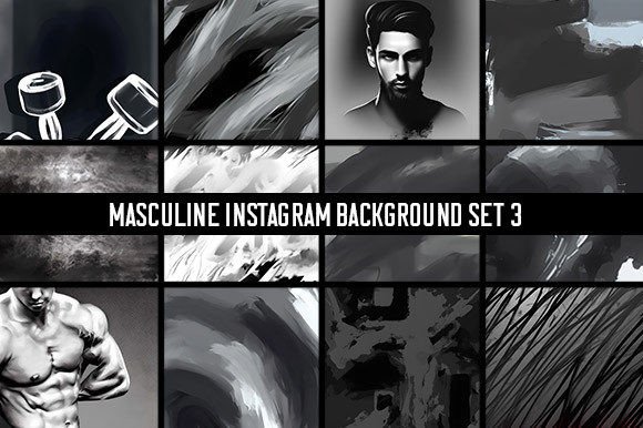 Download 12 Masculine Instagram Backgrounds Set 3 - Masculine Collection